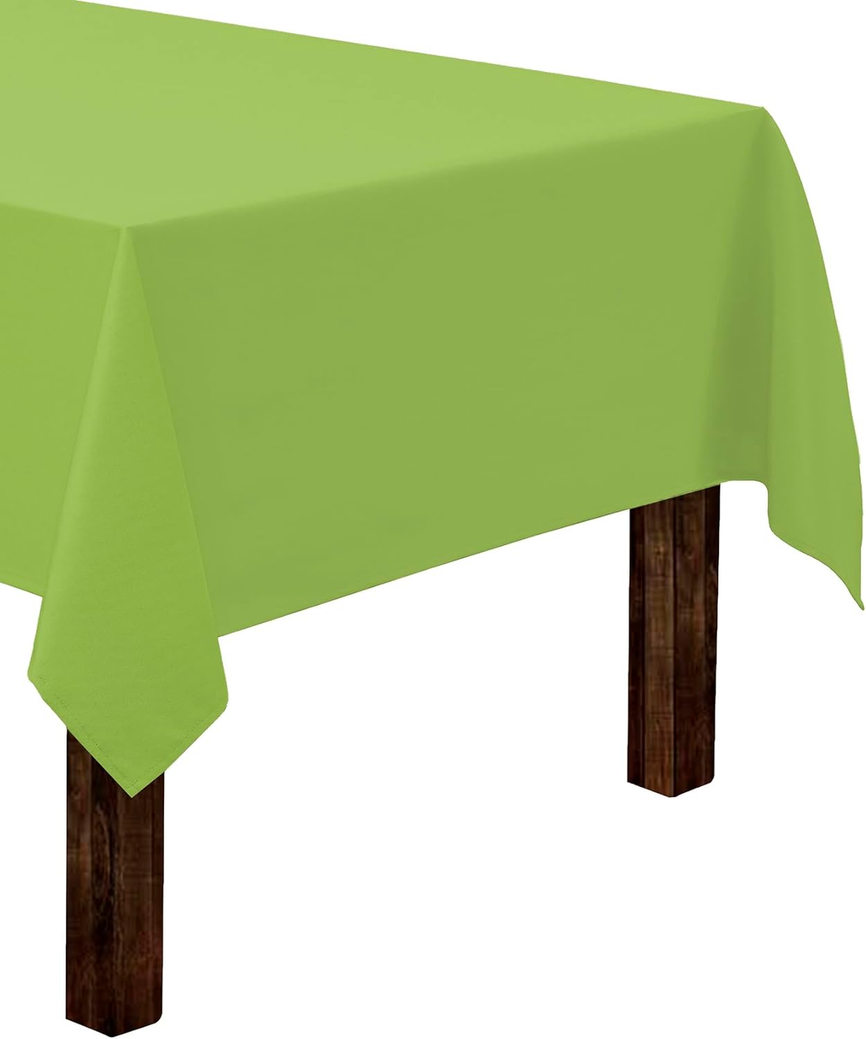 Gee Di Moda Rectangle Tablecloth - 60 x 84 Inch Apple Green Table Cloth for 5 Foot Rectangle Table - Heavy Duty Washable Fabric - for 5 Ft Buffet Table, Holiday Party, Dinner, Wedding & Baby Shower