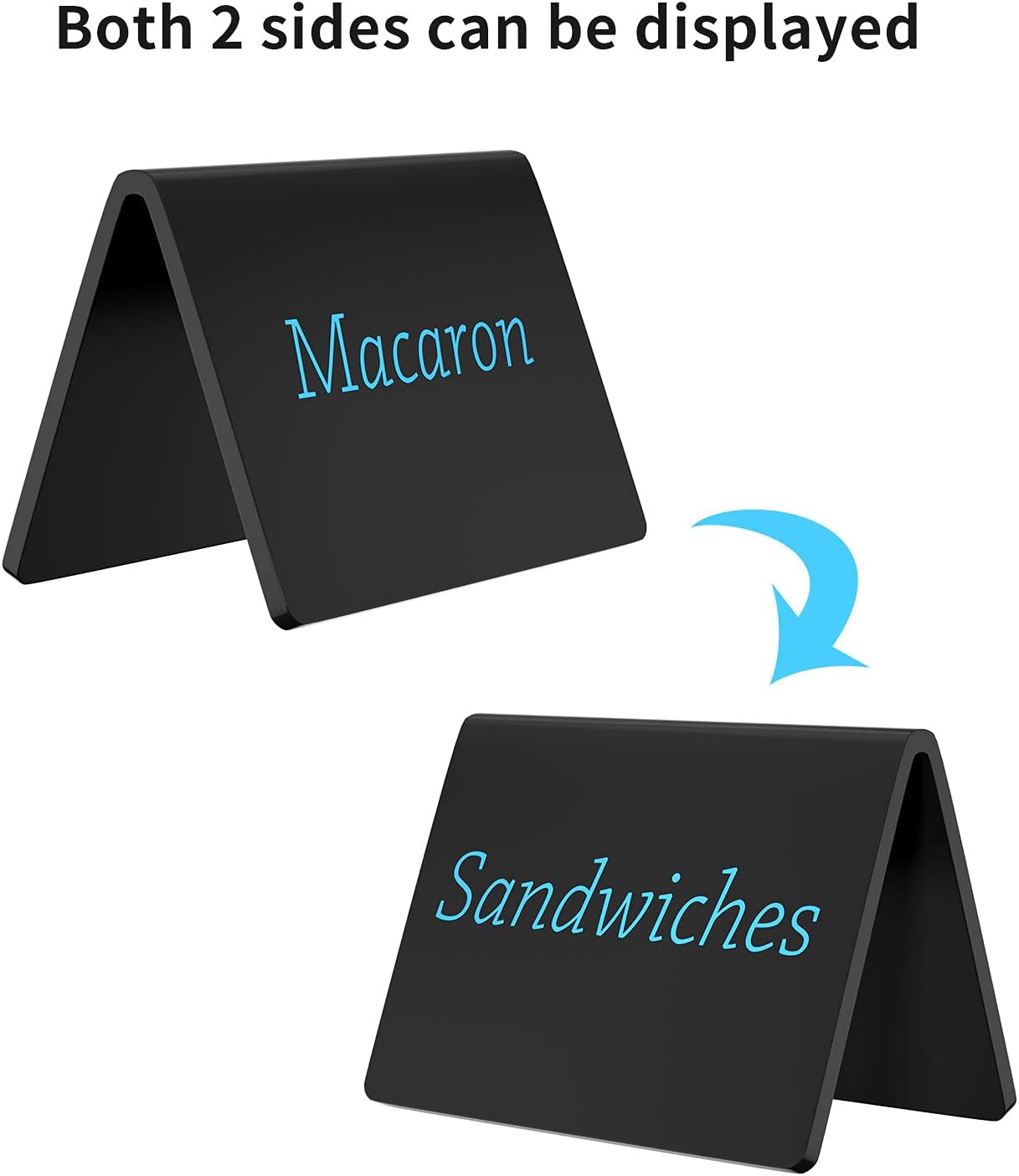 AITEE Mini Tabletop Chalkboard Signs - 10 Pack Acrylic Mini Chalkboards for Food, Weddings, Birthday Parties, Buffet, Bakery