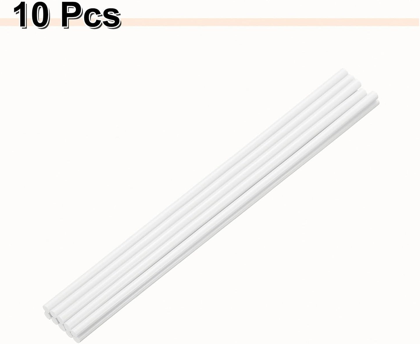 HARFINGTON 10pcs Hot Glue Sticks 0.28" Dia x 11.81" Long EVA Mini Hot Melt Adhesive Glue Stick for Hot Melt Gun Wood Plastic Glass Flowers Fabrics Foam, White