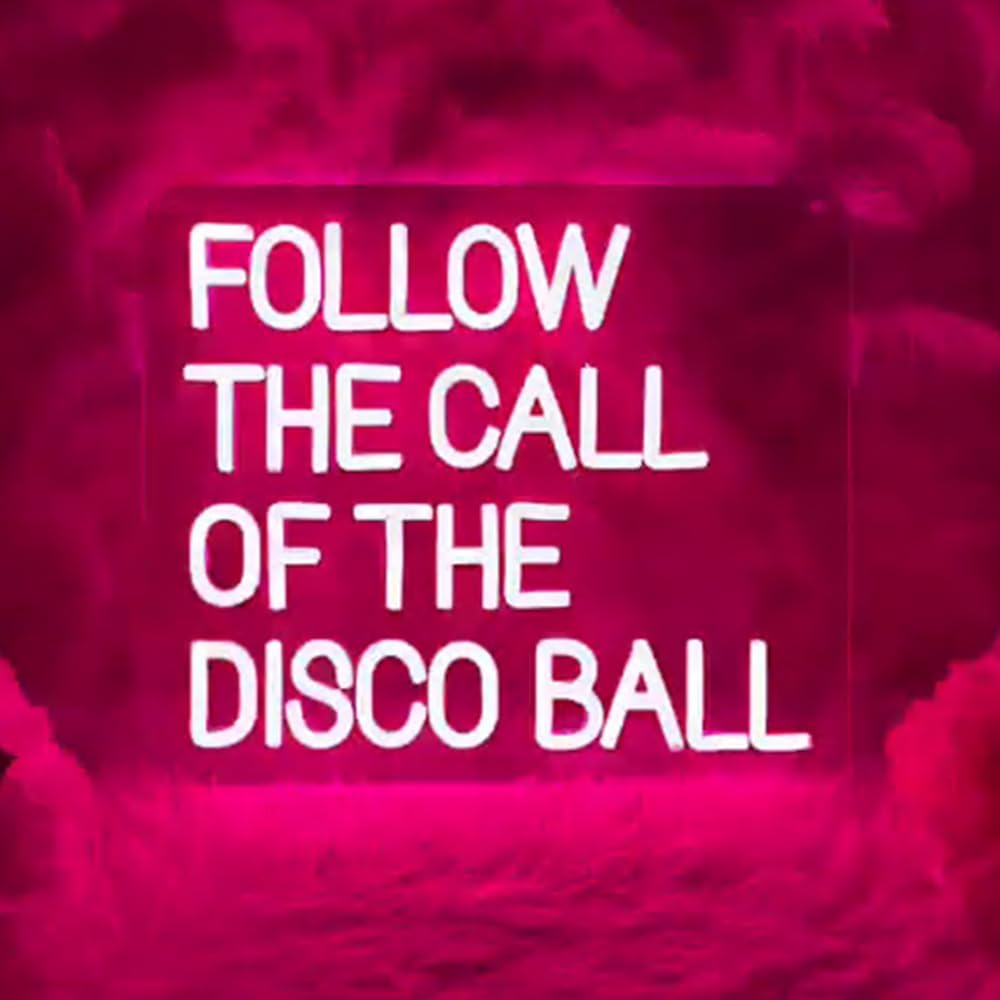 Neon Sign,Retro Disco Ball Sign,Disco Party Bar Pub Wall Decor,Home Wall Decor,Back To The 80 90's,Gifts USB Size:16x13inches