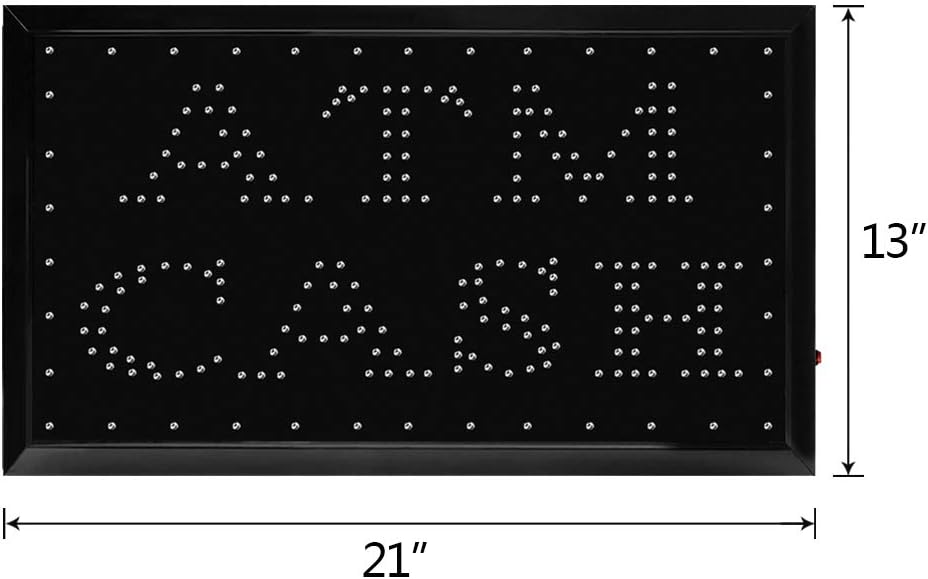 Boshen LED ATM Sign for Business Display Animated Motion Advertisement Board with Switch Flashing & Steady Mode Blue&Green&Red