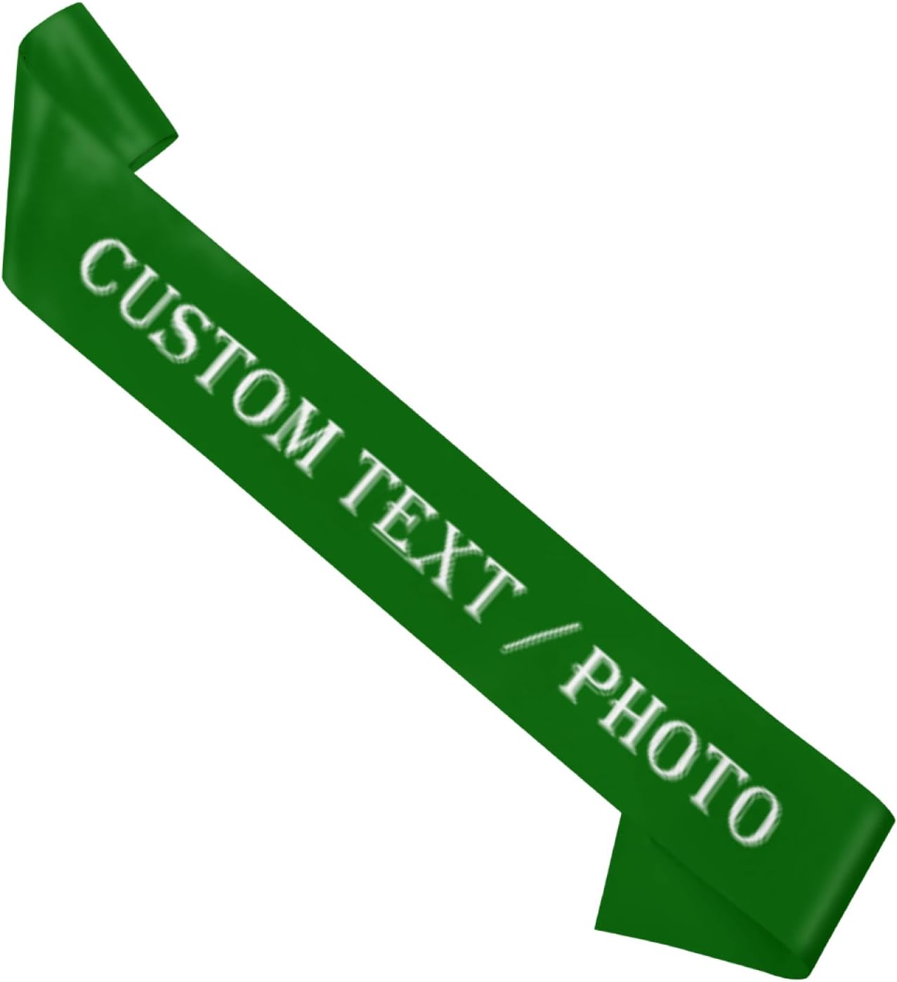 Custom Sash,Personalized Birthday Sash with Text Photo,Customized Bachelorette Sash Quote Sash Bride to Be Sash Color Optional (No decorative edge, Green)