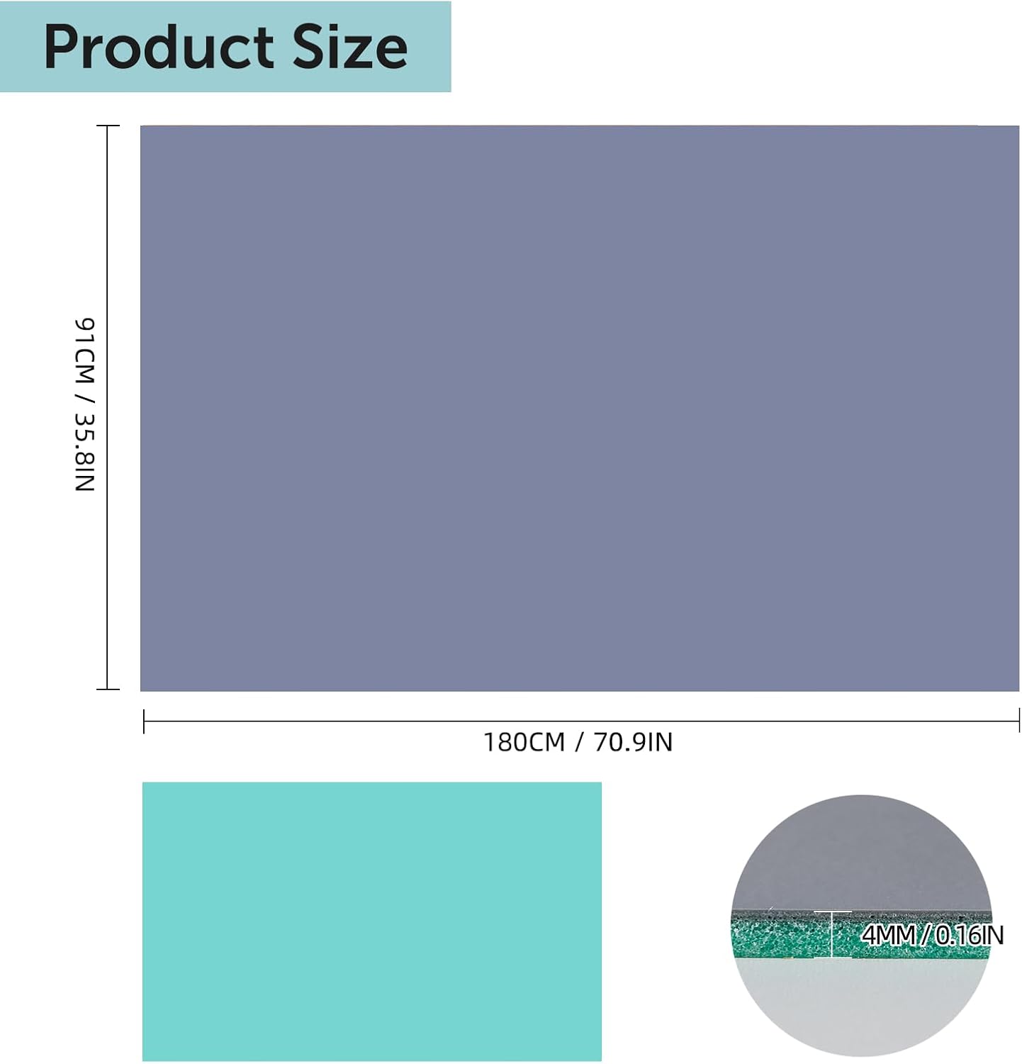 Dance Floor Mat Ballet Dance Floor Heavy-Duty 4MM PE Practice Floor for Ballet, Jazz, and Pop Portable and Non-Slip Dance Flooring for Adults and Kids