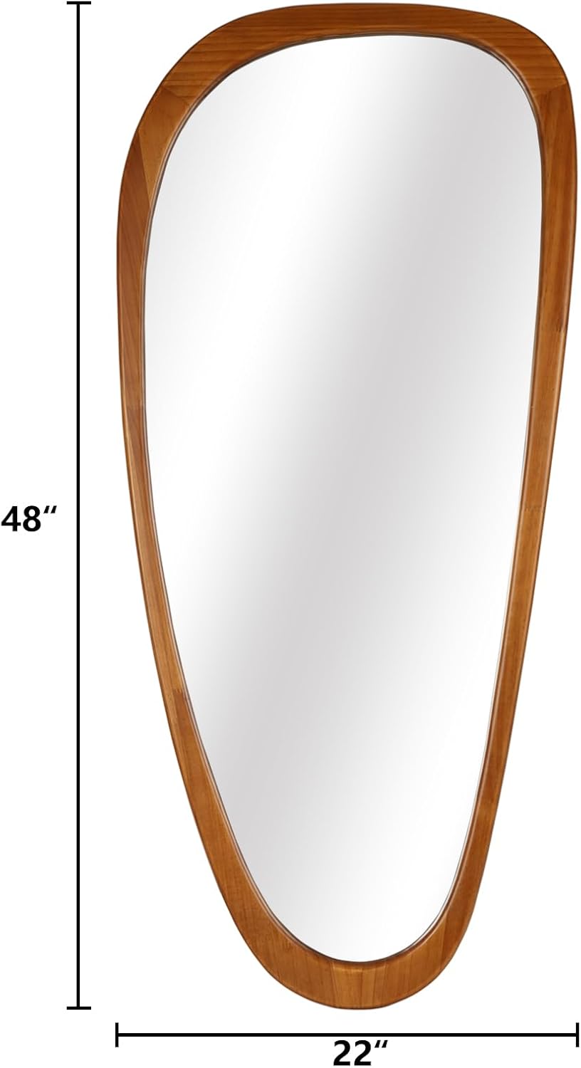 WallBeyond Asymmetrical Mirror, Irregular Mirror Full Length, Boho Wall Mirrors Decorative for Bedroom Living Room Entryway Hall, Mid Century Modern Decor 48" H x 22" W