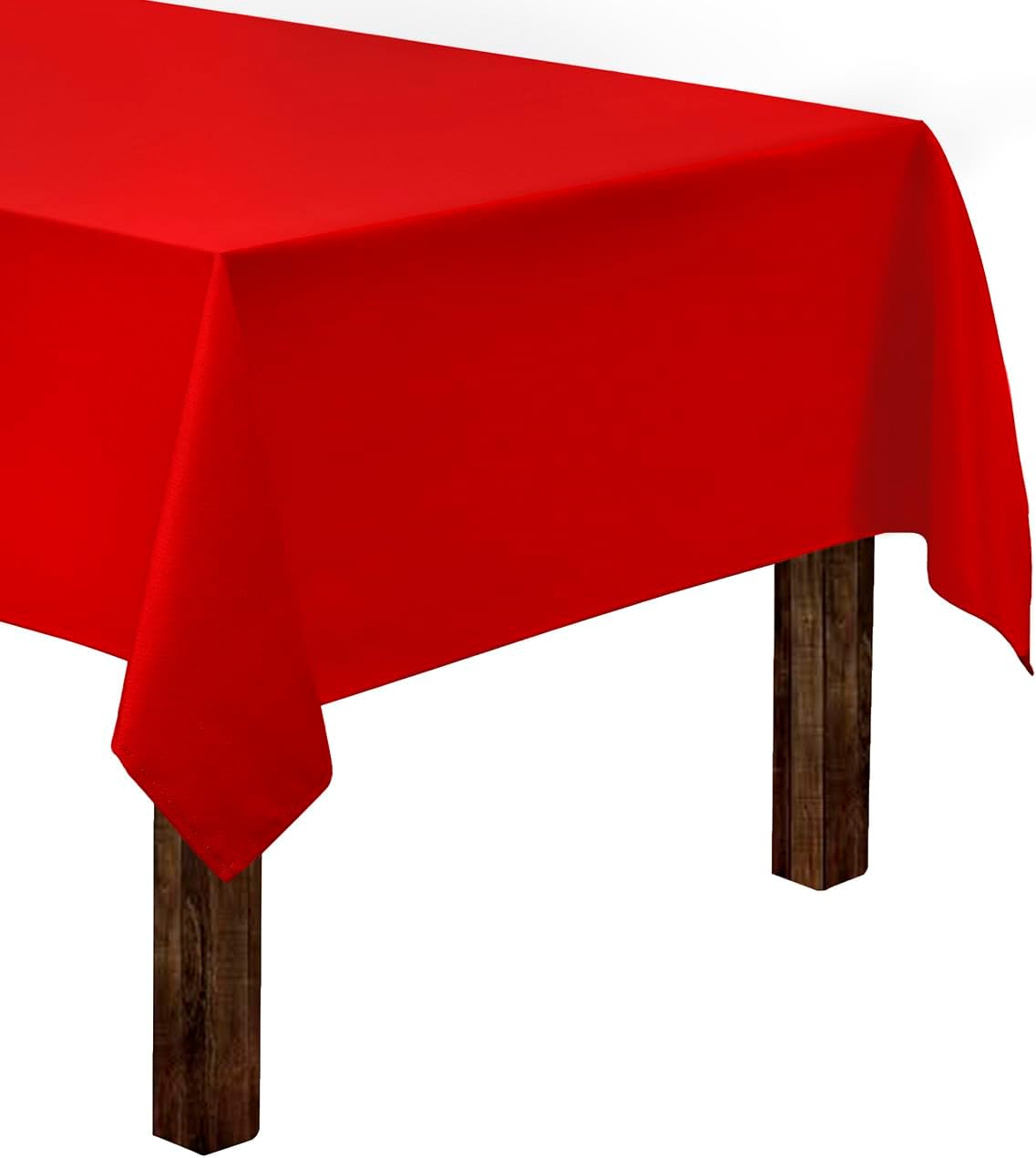 Gee Di Moda Rectangle Tablecloth - 60 x 102 Inch Red Table Cloth for 6 Foot Rectangle Table - Heavy Duty Washable Fabric - for 6 Ft Buffet Table, Holiday Party, Dinner, Wedding & Baby Shower