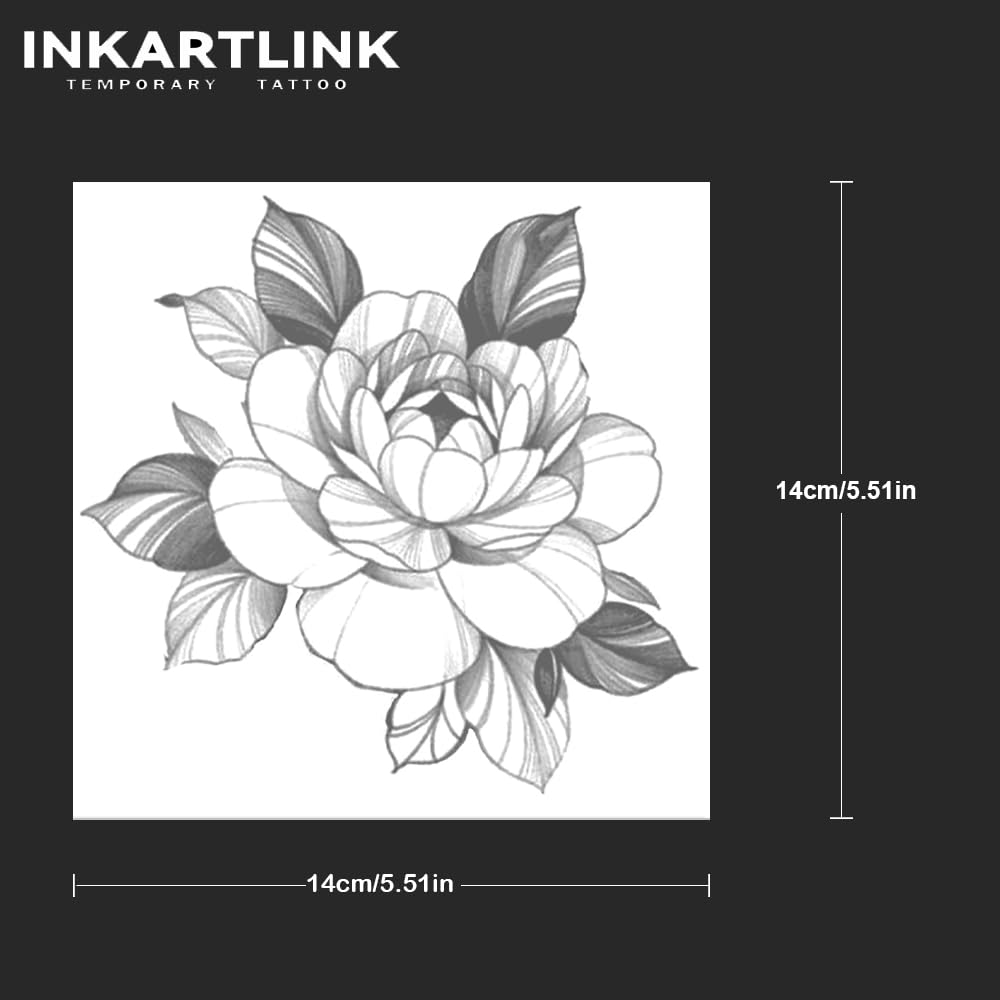 INKARTLINK Tattoo Tech, 2 Sheets Extra Large Semi Permanent Tattoo, Adult Art Design Temporary Tattoos, Lasts 1-2 Weeks, Waterproof, Realistic Look, No Adhesive, No Reflection (Butterfly and Dream)