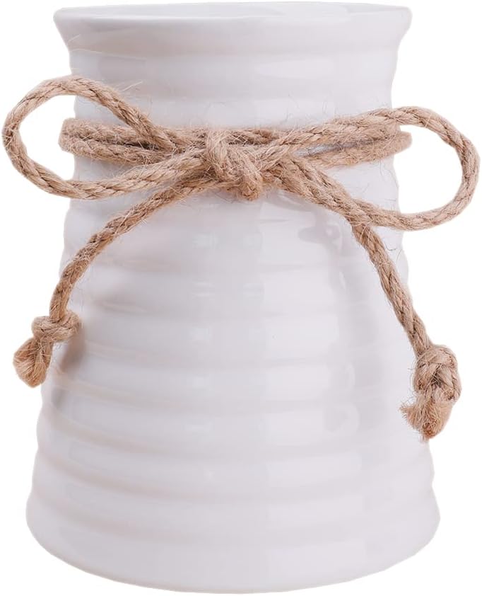 LESING Artificial Flowers with Vase for Table Centerpieces,Fake Silk Gardenia Flower in Vase Decoration for Home Office Party (Pink)