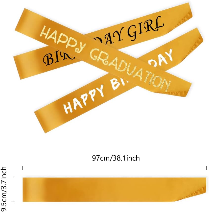 16 Pcs Satin Sash - Dark Yellow Bride To Be Sash, Plain, DIY Sashes For Pageants, Birthday, Graduation, Hen Party, Homecoming, Custom Make Your Own