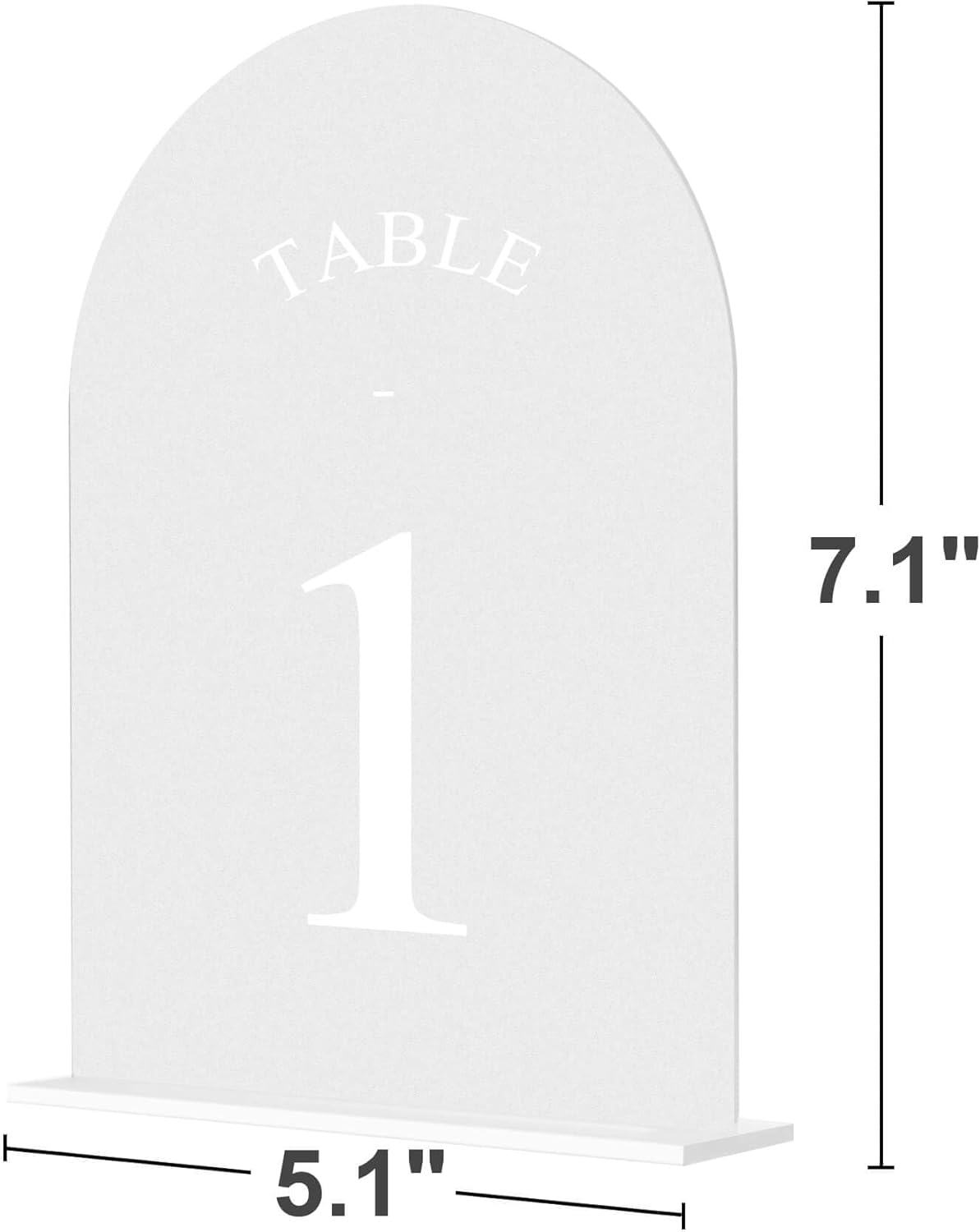 JOYIT Frosted Arch Wedding Table Numbers 1-40 with Stands – 5" X 7" Acrylic Sign Table Number Holders, Perfect for Wedding Receptions, Parties, Anniversaries, and Events