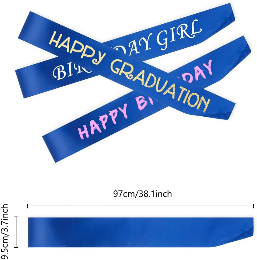 8 Pcs Satin Sash Set - Royal Blue, Bride To Be, Plain, DIY Sashes for Pageants, Graduation, Hen Party, Homecoming, Customizable