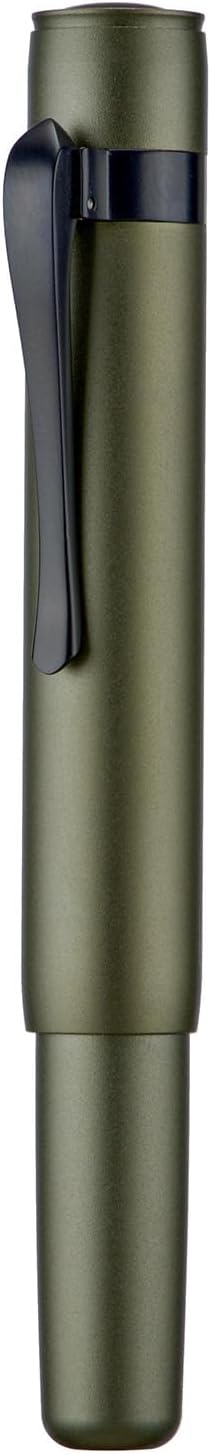 Hongdian M2 Black Forest Mini Rollerball Pen, Fine Point 0.5mm, Sleek Aluminium Pocket Pen with Black Ink Refill, Ideal for Travel & Signature (Army Green)