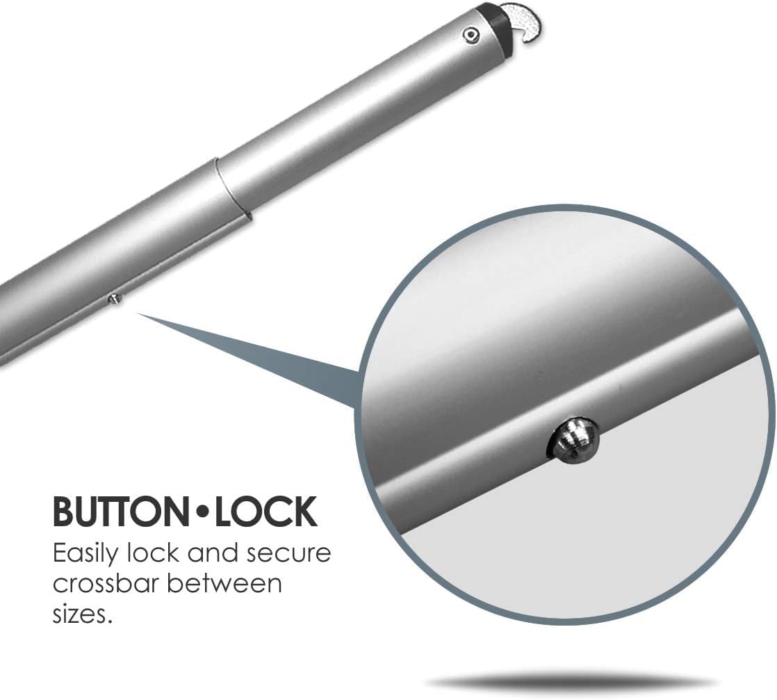 Portable Pipe and Drape Heavy Duty Backdrop Stand, ADJ Metal Frame and Heavy Metal Base for Wedding, Birthday Party, Photography Backdrop (1*Cross Bar 4-7FT)