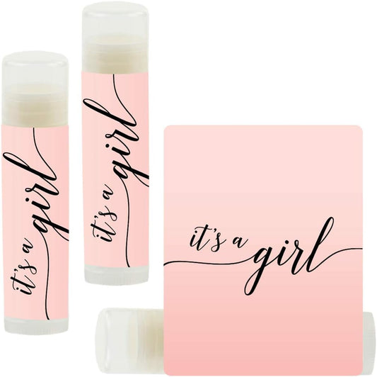 Andaz Press Blush Pink Rose Elegant Party Baby Shower, Lip Balm Chapstick Favors, It'S A Girl!, 12-Pack, Baby Shower Sip And See Baby Shower Lip Balm Baby Shower Favors For Girls Its A Girl Chapstick