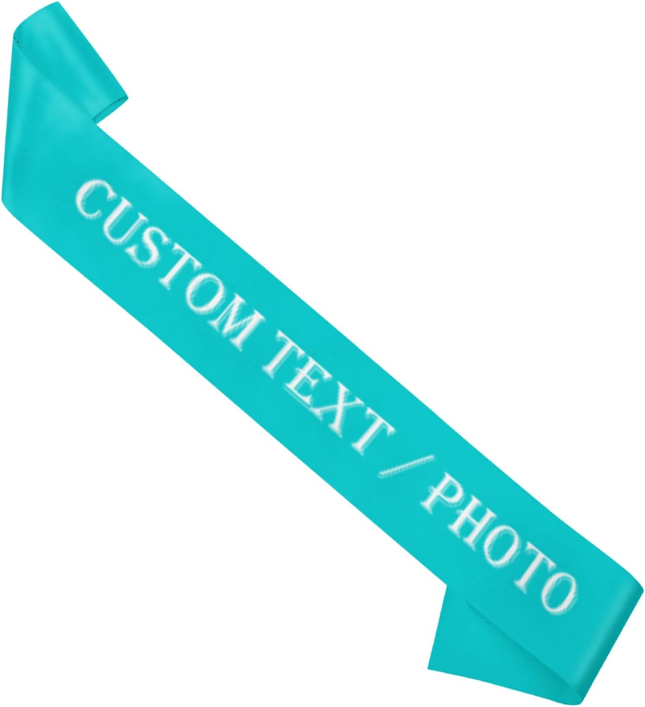 Custom Sash,Personalized Birthday Sash with Text Photo,Customized Bachelorette Sash Quote Sash Bride to Be Sash Color Optional (No decorative edge, Light Green)