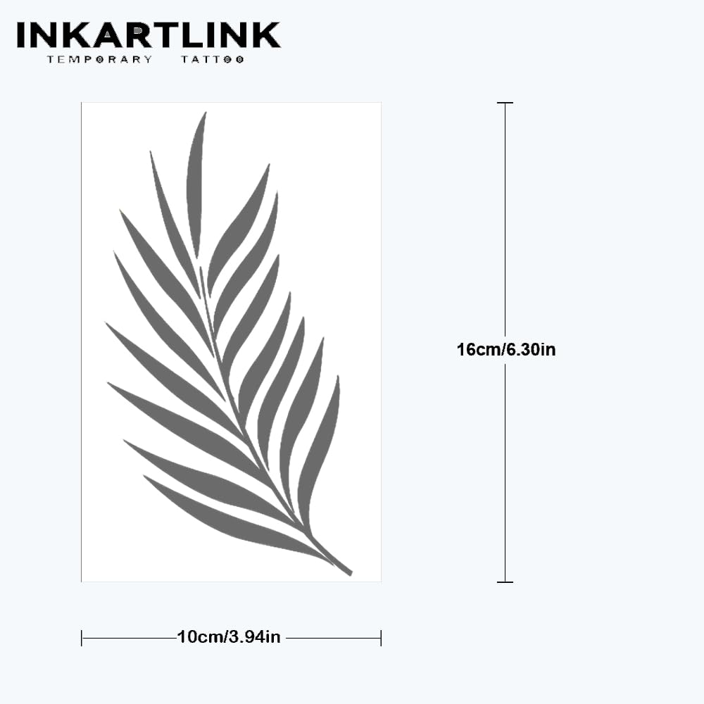 INKARTLINK Tattoo Tech, 2 Sheets Extra Large Semi Permanent Tattoo, Adult Art Design Temporary Tattoos, Lasts 1-2 Weeks, Waterproof, Realistic Look, No Adhesive, No Reflection (Flower)192