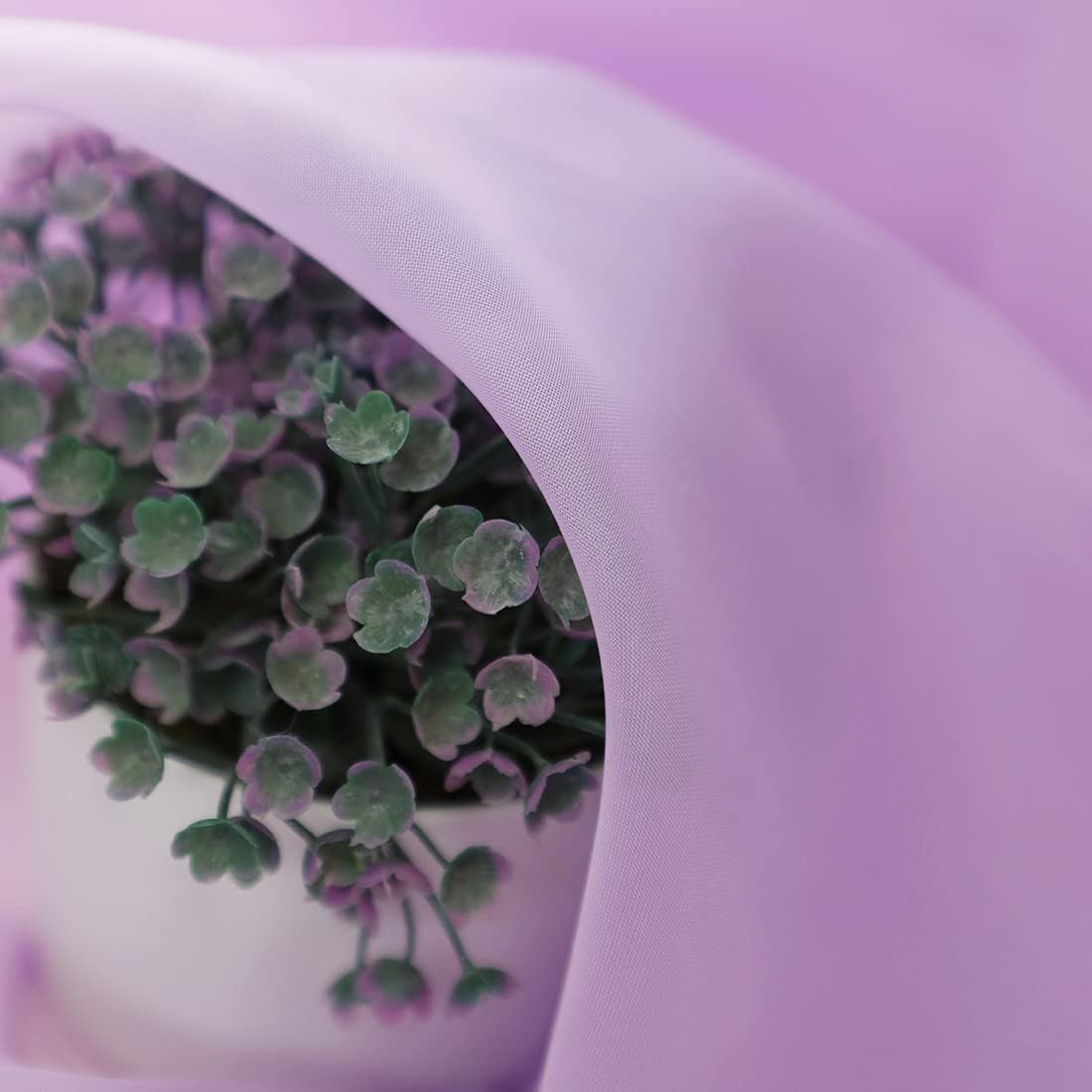 Window Purple Sheer Curtains 48 Inches Width 72 Inches Long 2 Panels Sheer Curtain Clear Curtains Basic Rod Pocket Panel for Home Living Room Bedroom Kids Room Yard Patio Parlor Sliding