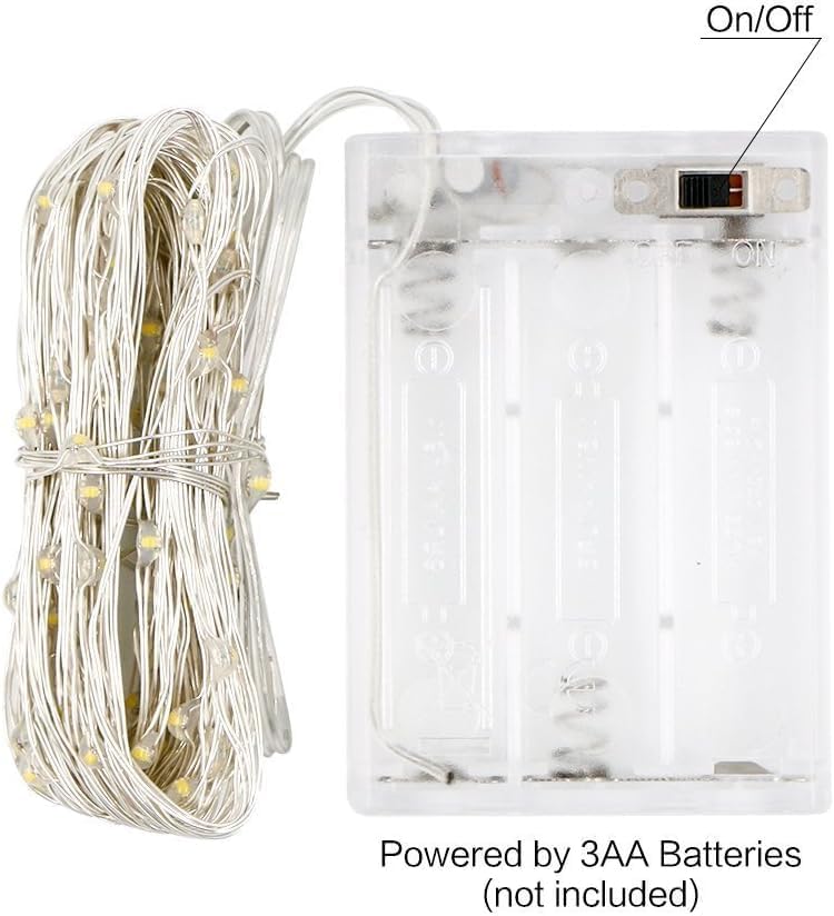 ANJAYLIA 4 Pack Fairy Lights 33ft 100 LED String Lights Battery Operated Mini Twinkle Starry Lights for Wedding, Party, Christmas, Decor, Warm White
