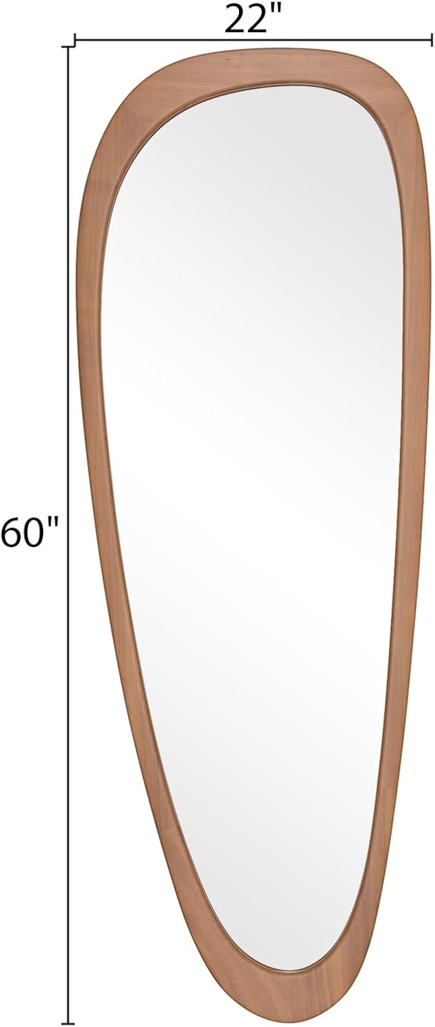 WallBeyond Asymmetrical Mirror, Irregular Mirror Full Length, Boho Wall Mirrors Decorative for Bedroom Living Room Entryway Hall, Mid Century Modern Decor 60" H x 22" W