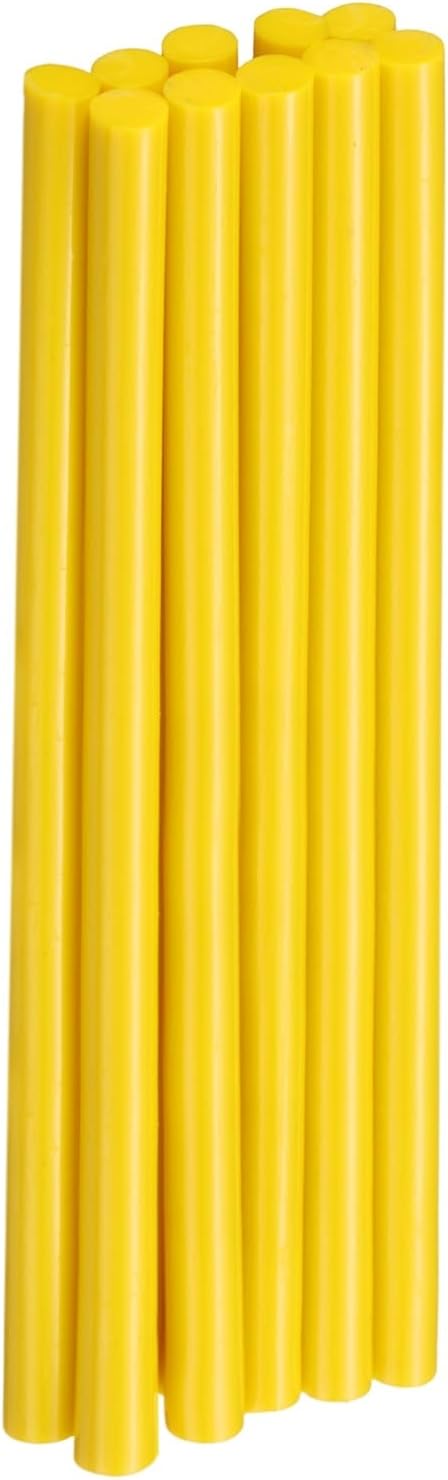 HARFINGTON 10pcs Hot Glue Sticks 0.28" Dia x 5.91" Long EVA Mini Hot Melt Adhesive Glue Stick for Hot Melt Gun Wood Plastic Glass Flowers Fabrics Foam, Yellow
