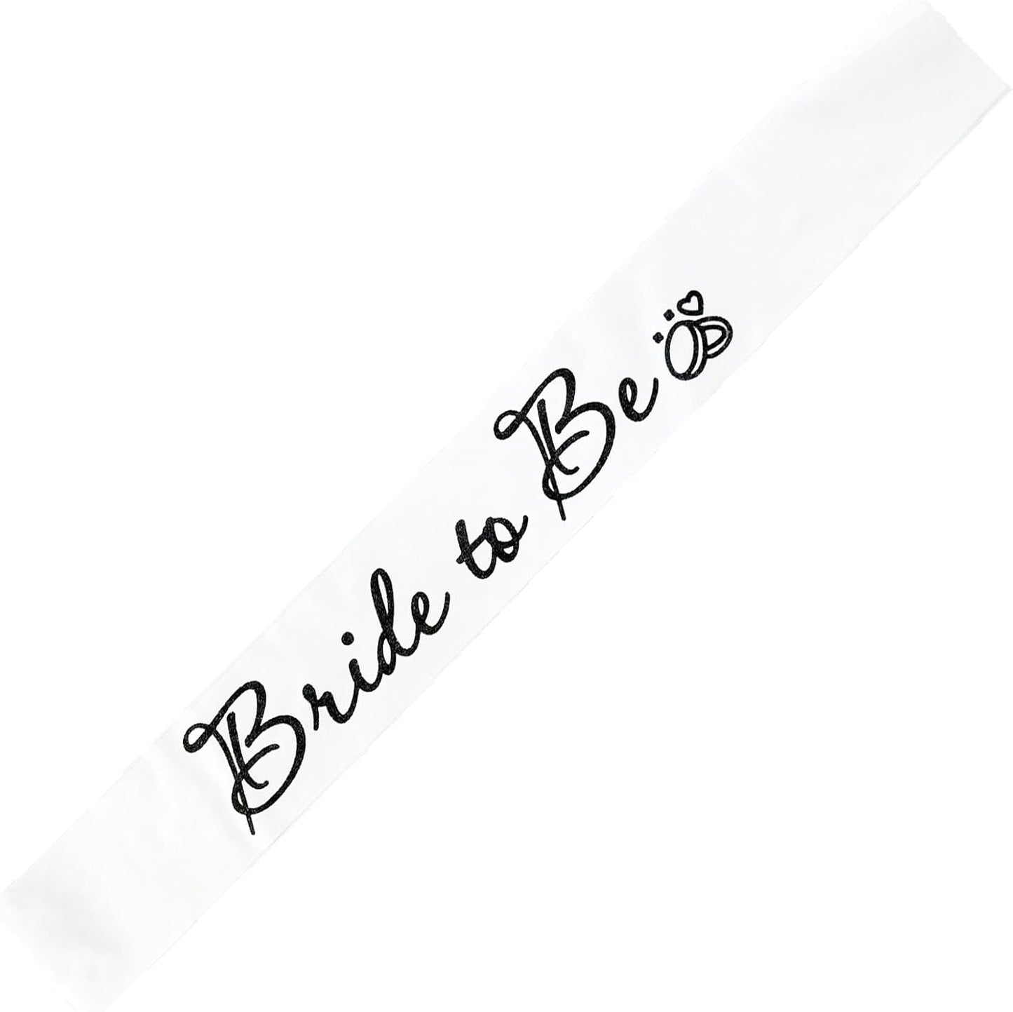 White Bride to Be Sash for Bridal Shower Bachelorette Party Wedding Hen Party Decorations Engagement Gifts Favors Miss to Mrs Sash with Glitter Letter Black