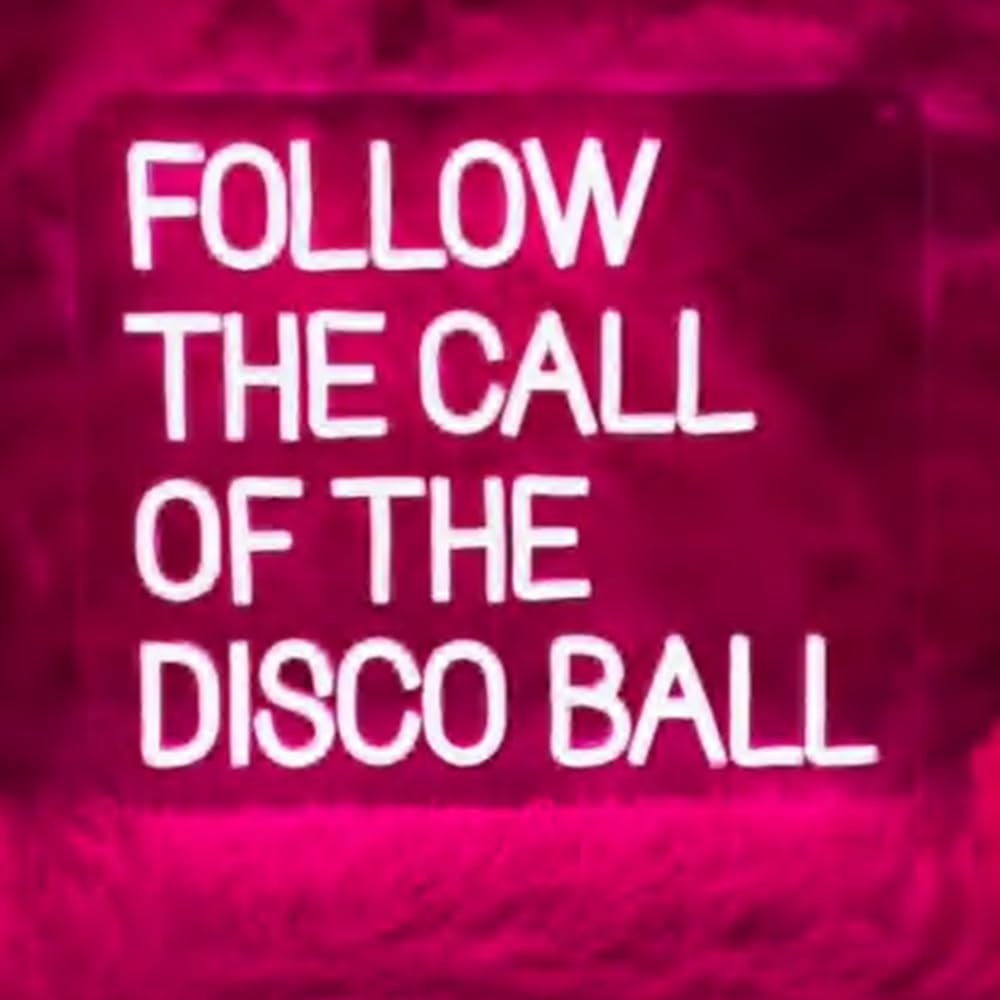 Neon Sign,Retro Disco Ball Sign,Disco Party Bar Pub Wall Decor,Home Wall Decor,Back To The 80 90's,Gifts USB Size:16x13inches