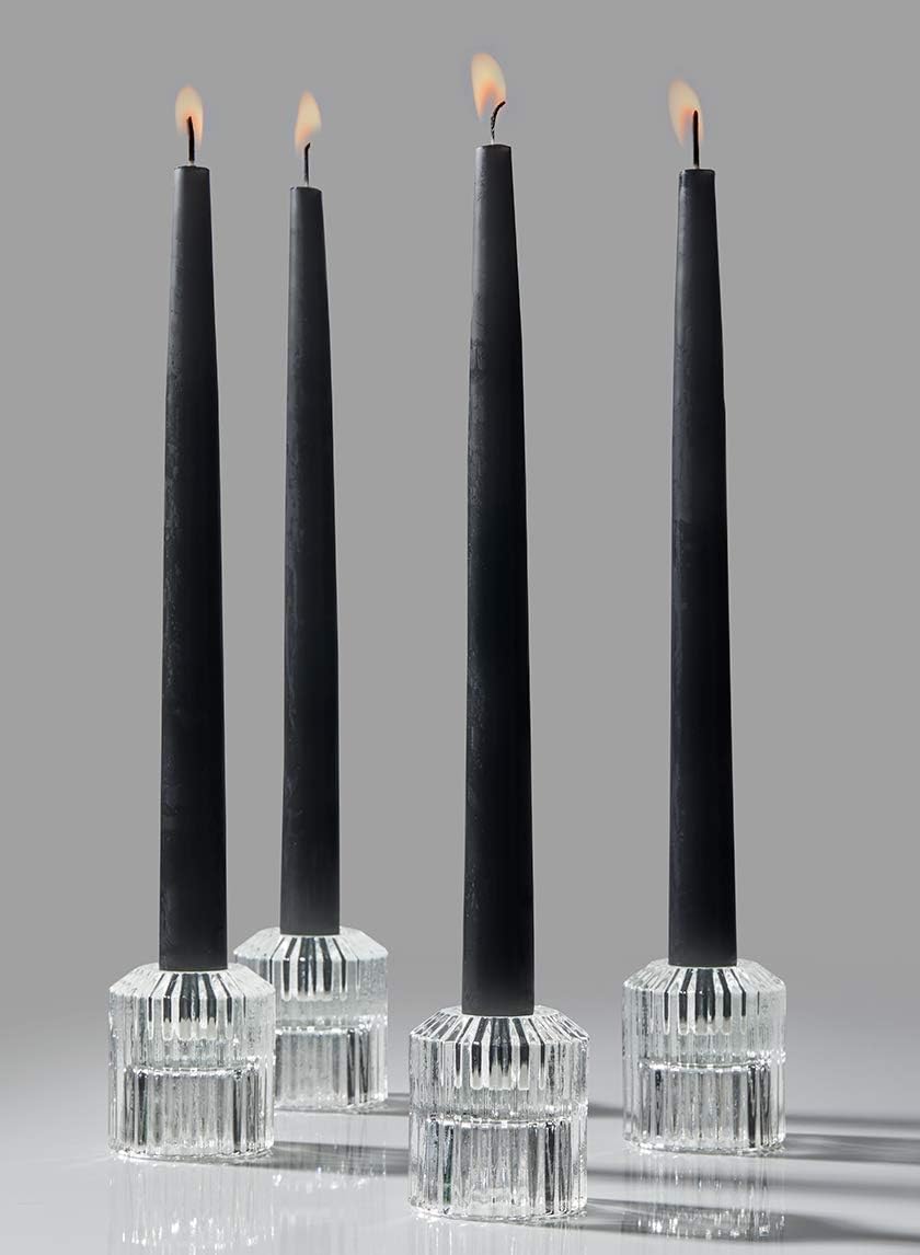 Serene Spaces Living Set of 4 Clear Ribbed Glass Votive Holders, Perfect for Weddings and Home Décor, Measures 2.25" Tall and 2" Diameter