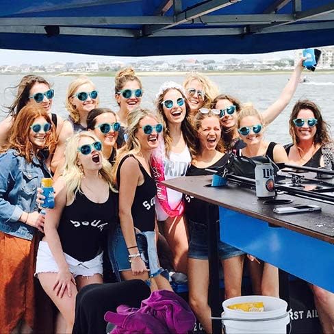 LADY&HOME Bachelorette Party Cat Eye Sunglasses - Bridesmaid & Bridal Shower Supplies, 10pcs Round Weddings Sunglasses