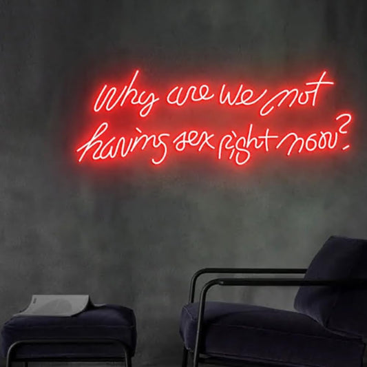 Why Are We Not Having Sex Right Now Neon Sign, Led Neon Sign, Custom Neon Sign Bedroom Wall Decor Size:25inches