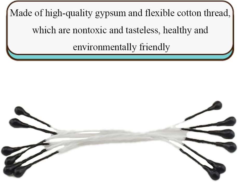 HAHIYO 700 Pcs 3mm Black Pearl Double Head Artificial Flower Pistil with Pearlized Floral Stamen for Flower Making & Decoration