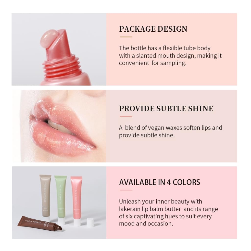 Summer Hydrating Lip Butter Balm Set - Ultra-Nourishing with Shea & Olive Butter，Soothes & Repairs Dry Lips, Non-Sticky Long-Lasting Moisture(Cake,Pack of 2)