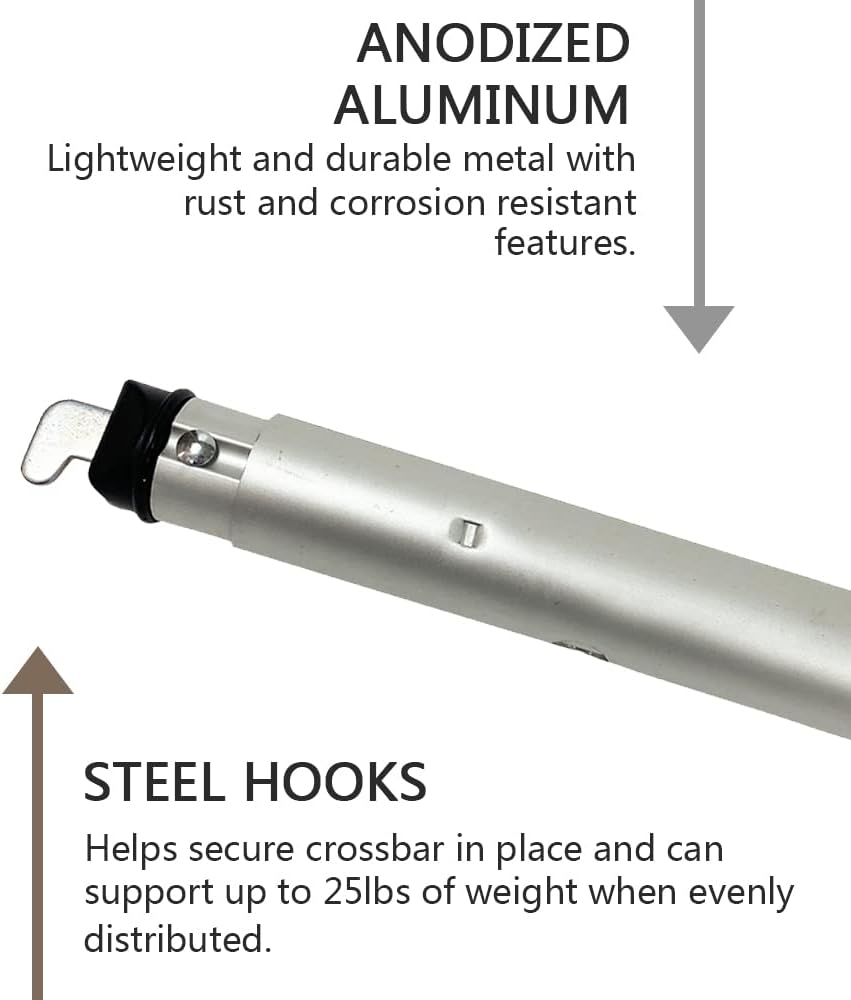 Portable Pipe and Drape Heavy Duty Backdrop Stand, ADJ Metal Frame and Heavy Metal Base for Wedding, Birthday Party, Photography Backdrop(1*Cross Bar7-12FT)