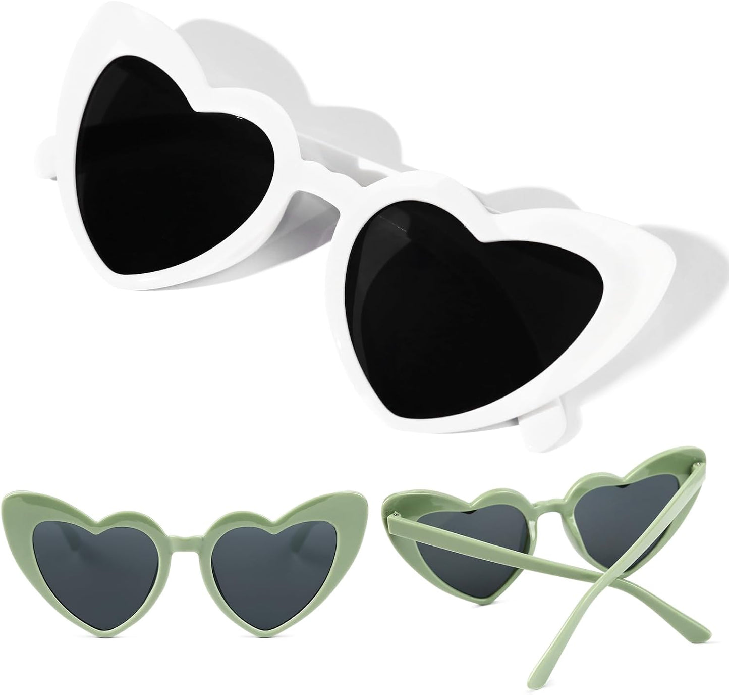 YOGFIT Heart Sunglasses for Women Fashion Classic Love Eye Protection Sunglasses Vintage Cute Heart Sunglasses