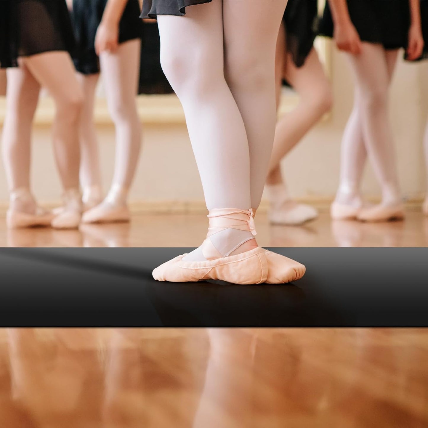 Portable Dance Floor Smooth Ballet Floor Vinyl Dance Mat for Home Stage Studios Kids Adults Practice Improve