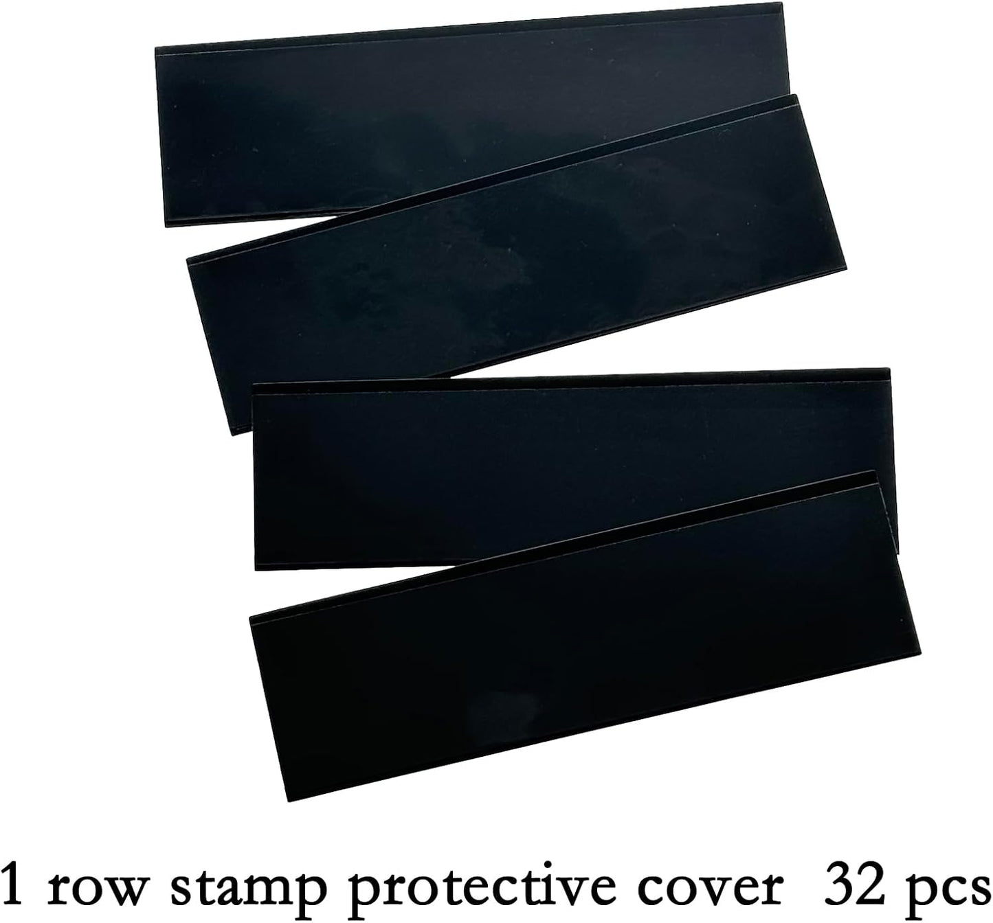 Philatelic Display Black Card Stamp Cover Stamp Collection Stamp Storage philatelic Album Stamps Collector Stamp Collecting Supplies Stamp Sleeves Stamp (1 Row Stamp Protective Cover 32 pcs)