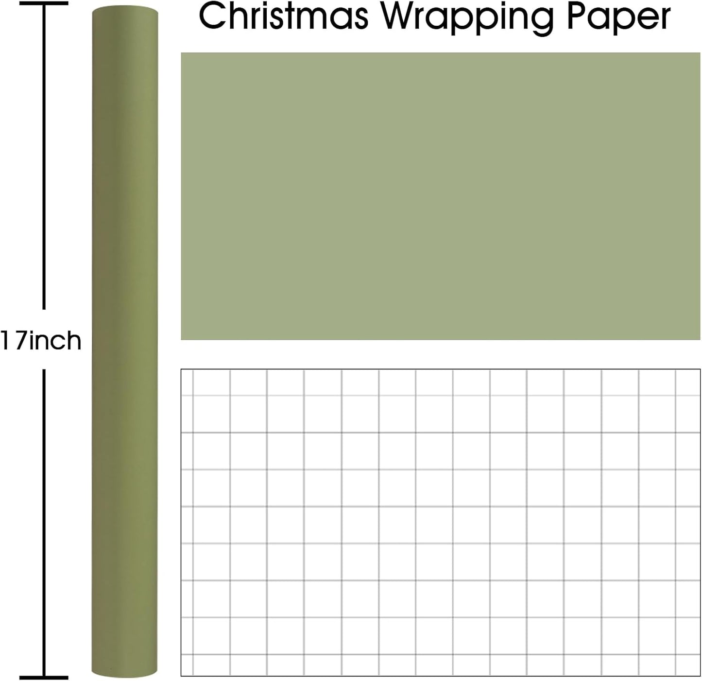 Garbendy Gift Wrapping Paper Roll-Solid Color Pearly-Lustre Paper,Perfect for Wedding, Valentine's Day,Birthday, Christmas,Baby Shower, Party - 17 Inch X 33 Feet