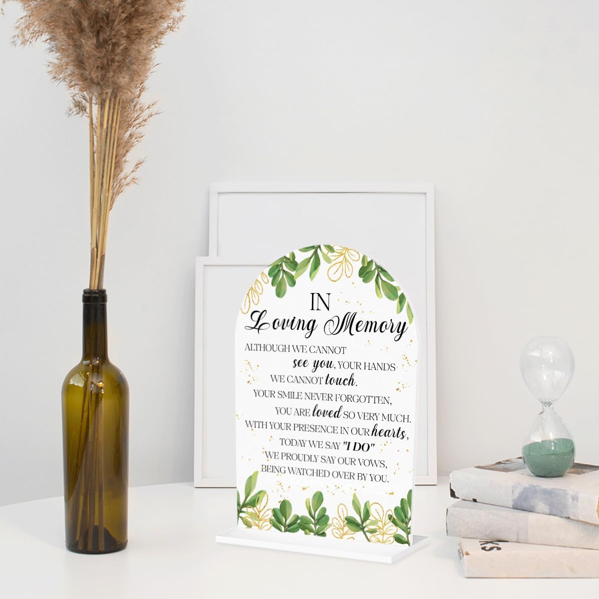 In Loving Memory Wedding Sign, In Memory Wedding Sign for Engagement Bridal Shower Decor fo Ceremony Reception, Weddings Table White Acrylic Sign