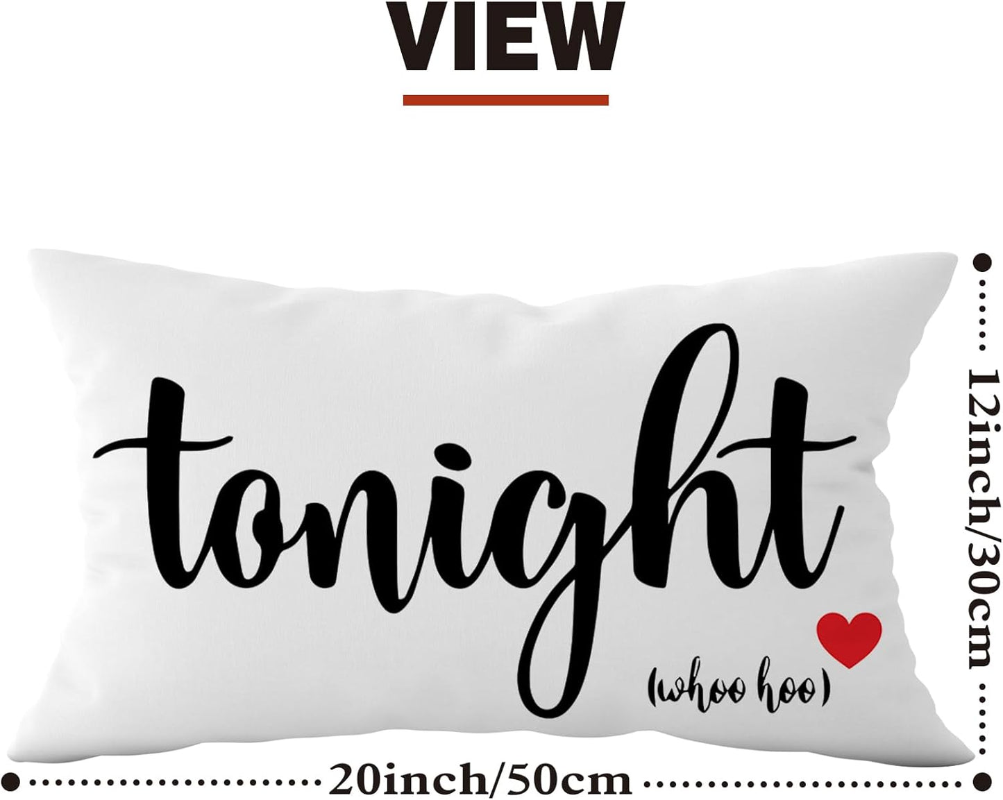 Mancheng-zi Funny Couples Reversible Soft Pillow Cover, Wedding Anniversary Bridal Shower Gifts, Gift for Couples, Anniversary, Wedding, Engagement, 20X12 Inch Flannel Cushion Cover for Couch (White)