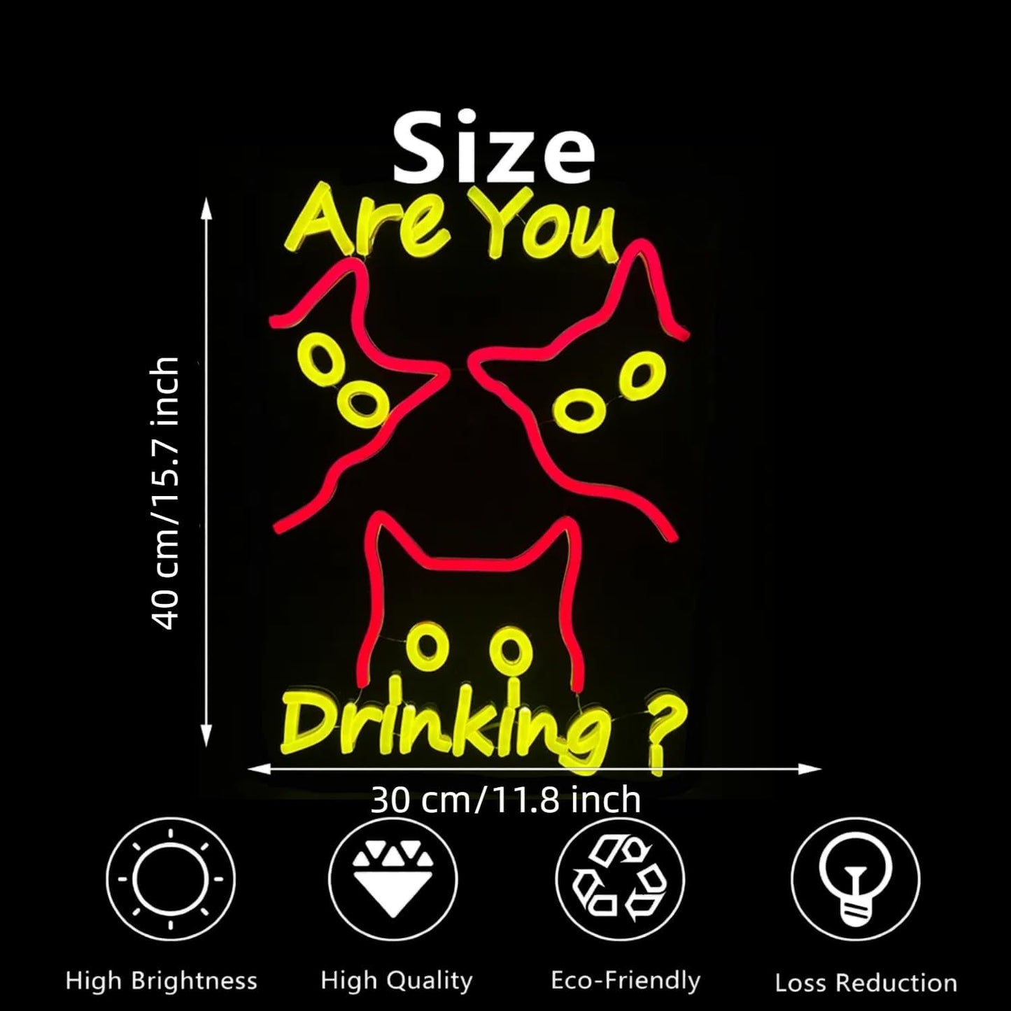 Are You Dringking Neon Sign Cat Neon Sign for Wall Decor,Cat Beer LED Neon Signs for Beer Wine Bar Kitchen Restaurant Home Pub Party Man Cave Club