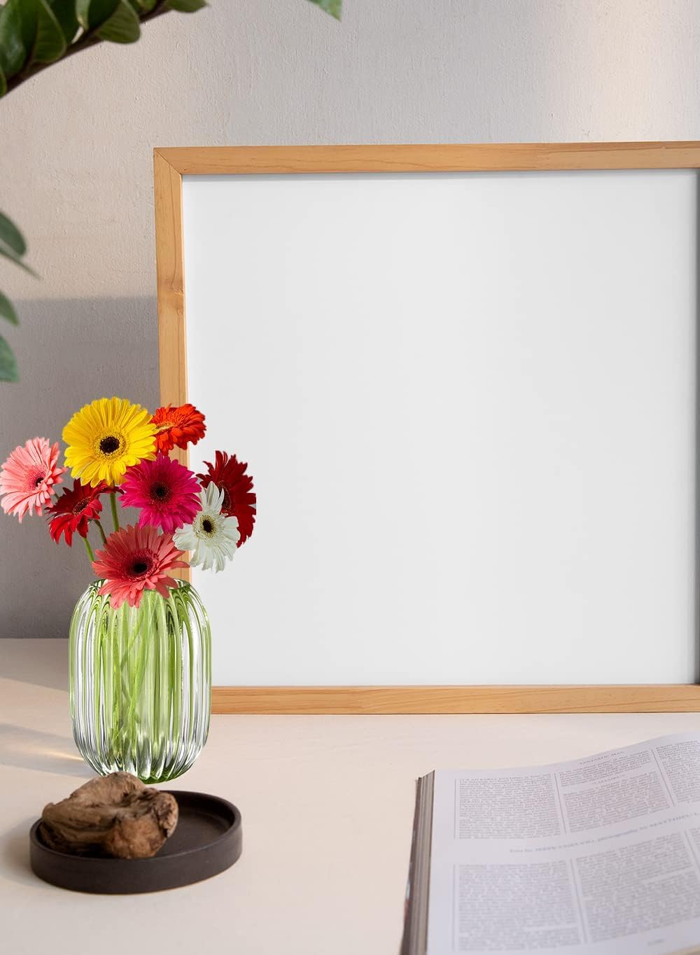 Serene Spaces Living Green Optical Glass Votive Holder, Perfect for Weddings and Home Décor, Measures 5" Tall and 3.5" Diameter, Set of 12