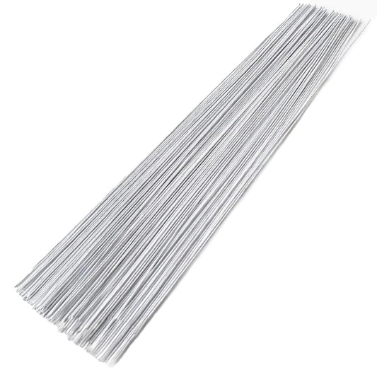 HAHIYO 18Gauge White Paper-Wrapped Metal Floral Wire 14 Inches(36cm), 70 Pack Flexible Paddle Wires Florist Wire Garden Wires for Craft Christmas Wreath Flower Arrangement Bouquet Wrapping Wedding DIY