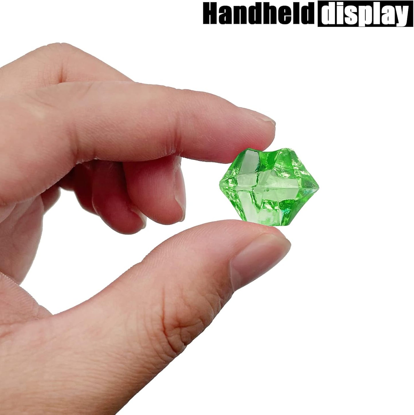 Vase Fillers for Home Decor, Fake Crushed Ice Cubes, 150 pcs Vase Fillers, Reusable Fake ice Cubes for Photography Accessories Props Decoration for Wedding Decor(irregular-16 * 22mmGreen)