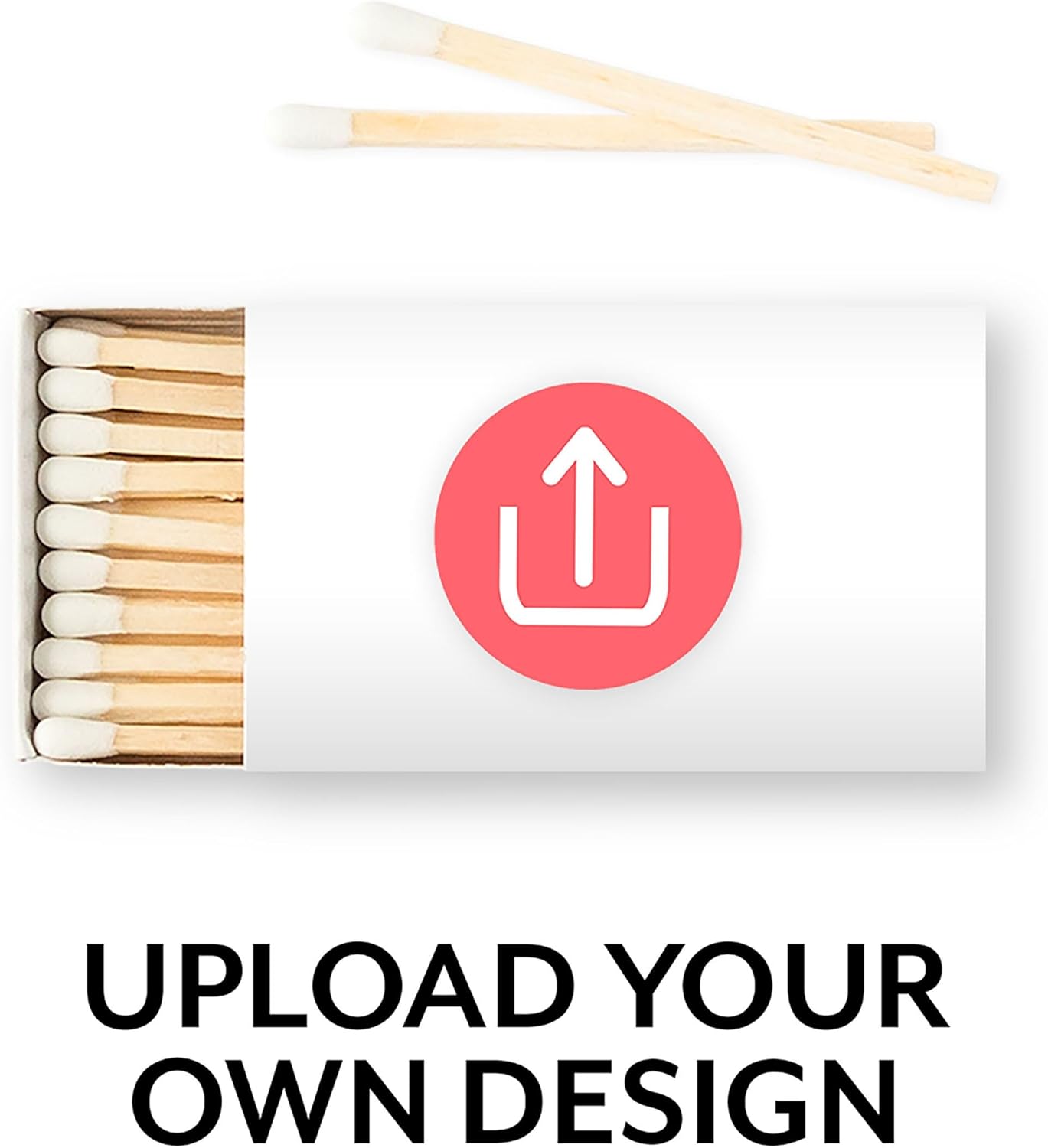 Weddingstar Matchboxes Stickers for Wedding or Event - Upload Your Own Design - Pack of 50 Navy