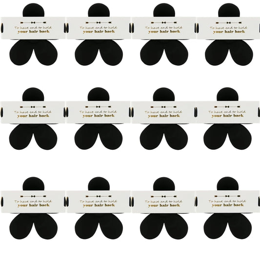 Hair Clip, Bridesmaid Proposal Gifts Flower Hair Claws Bachelorette Clip 12pcs Large Matte Black Hair Claw Clips Teen Girls Trendy Stuff Cute Hair Clips for Wedding Party Favors