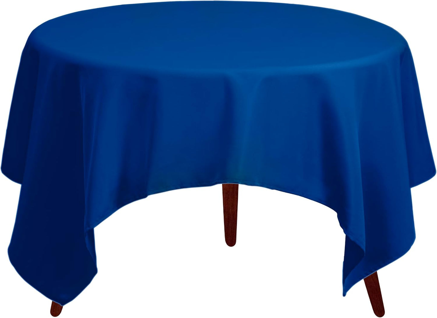 Gee Di Moda Square Tablecloth - 52 x 52 Inch Royal Blue Table Cloth for Small Square or Round Tables - Heavy Duty Washable Fabric - for Buffet Table, Holiday Party, Dinner, Wedding & Baby Shower
