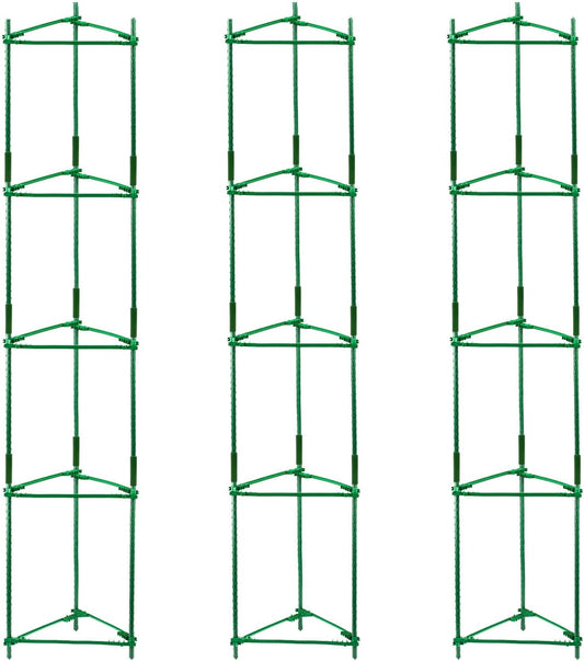 Orgrimmar Tomato Cages Garden Plant Support Stakes Outdoor Vegetable Trellis for Vertical Climbing Plant Up to 63“,3 Packs