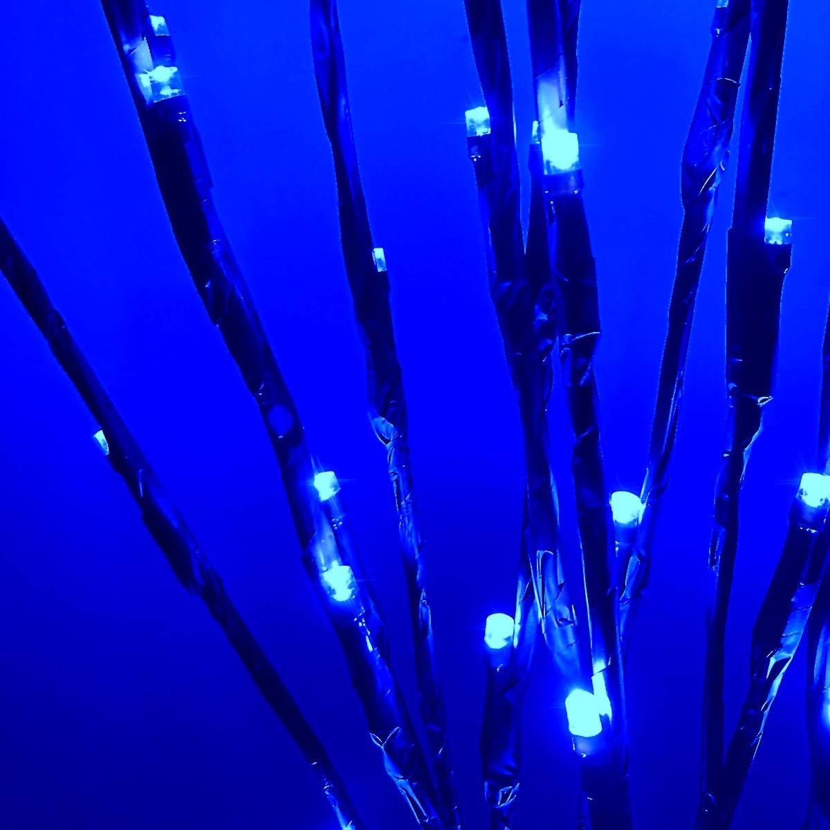 Led Branch Light Battery Operated Lighted Branches Vase Filler Willow Twig Lighted Branch 30 Inch 20 LED for Christmas Home Party Decoration Indoor Outdoor Use Pack of 2 Blue