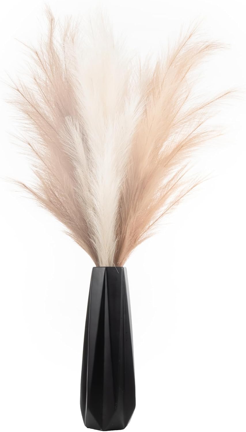 EVODIS Pampas Grass Decor Tall, 43"/110cm Faux Pampas Grass 6 Stems Large Pompass Grass Branches Tall Bulk Boho Flower Arrangement for Home Room Wedding Party Decor