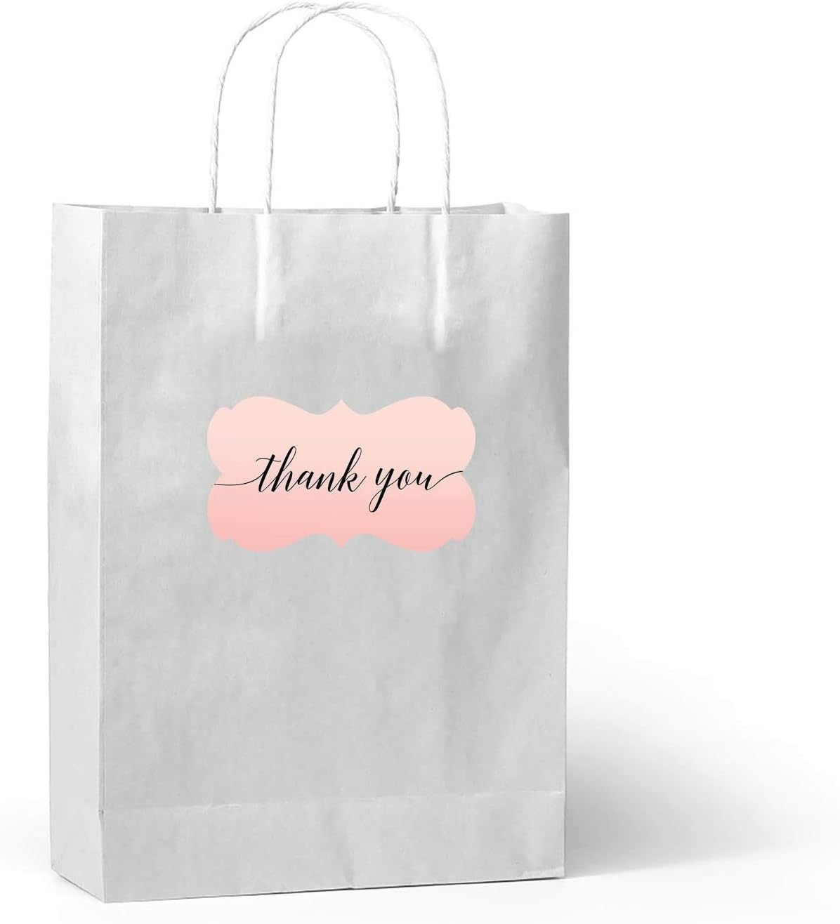 Andaz Press Blush Pink Rose Elegant Party Collection, Fancy Frame Label Stickers, Thank You, 42-Pack, Favors Decor Envelope Seals