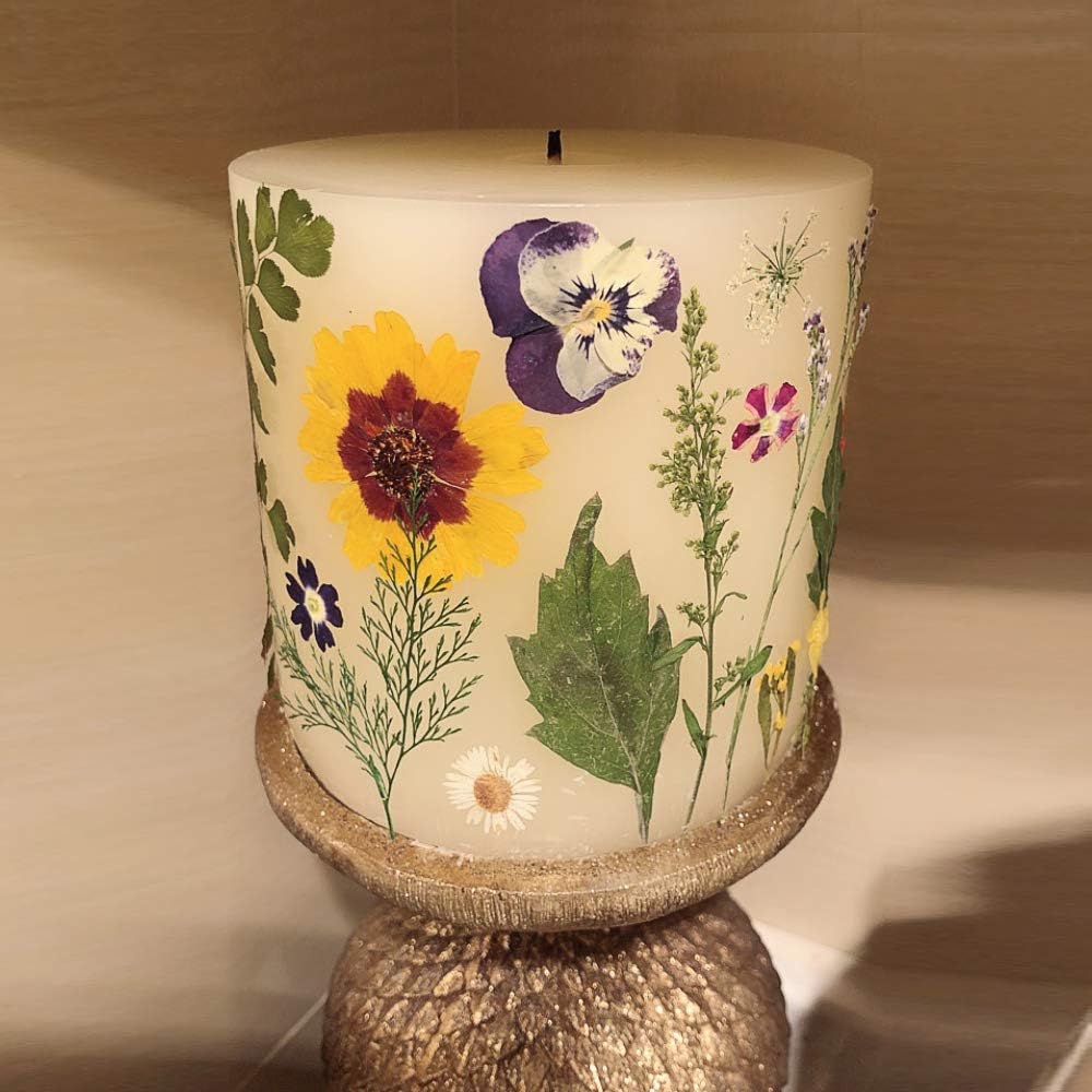 8 Types 46pcs Real Dried Pressed Flowers Leaf Plant Herbarium for DIY Resin Jewelry Making Floral Decors (Blue)