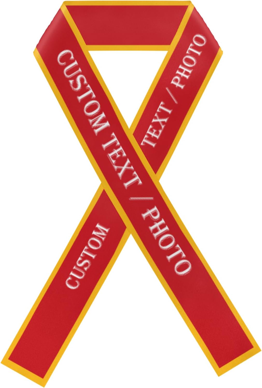 Custom Sash,Personalized Birthday Sash with Text Photo,Customized Bachelorette Sash Quote Sash Bride to Be Sash Color Optional (With decorative edge, Red)